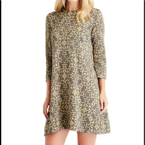 J. McLaughlin Dresses J Mclaughlin Kaya 34 Sleeve Crew Neck Dress Poshmark